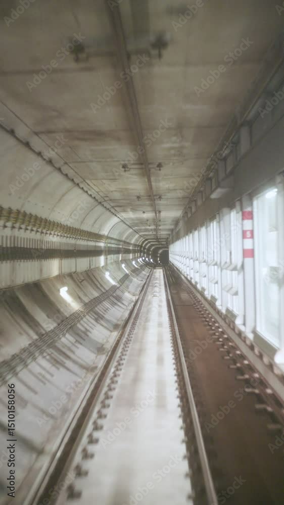 Exploring the Dark Tunnels of an Underground Metro System During an FPV Train Journey Exploring the Dark Tunnels of an Underground Metro System During an FPV Train Journey