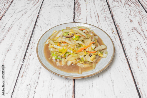 Tableau sur toile Chinese stew of fresh vegetables with sauce