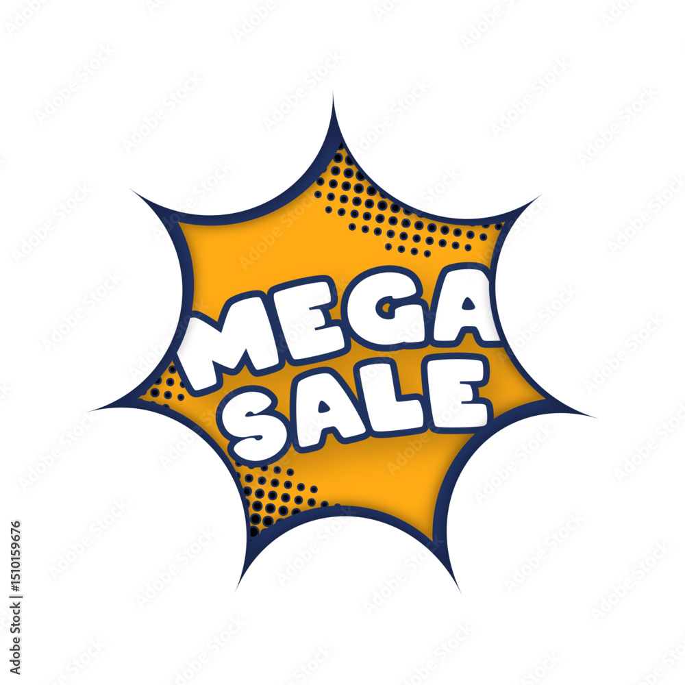 Fototapeta premium Promotional labels with transparent background. Mega sale labels with transparent background.