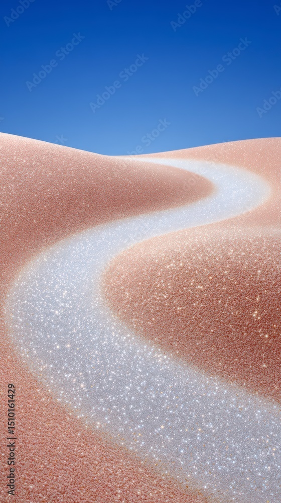 Fototapeta premium Sparkling Sand Dune Path Desert Landscape Serenity Travel