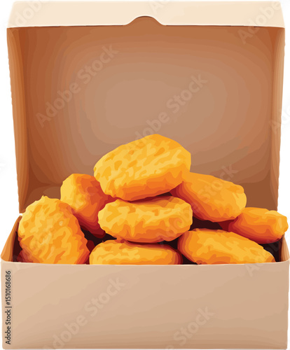 Crispy Chicken Nuggets, deliciously Golden and Ready to Enjoy