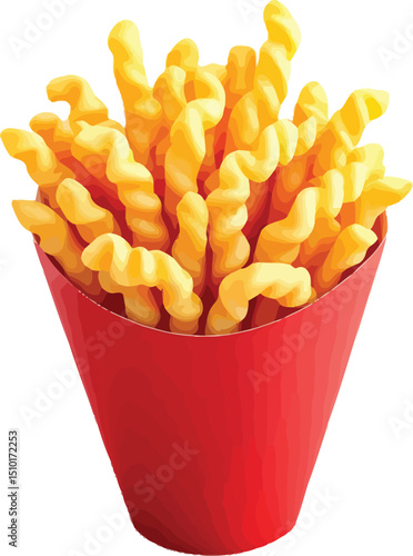Delicious Twisted Fries in a Red Container – The Ultimate Snack