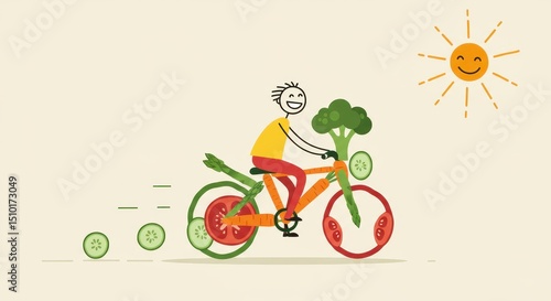 Happy Healthy Lifestyle: A Veggie Bicycle Ride