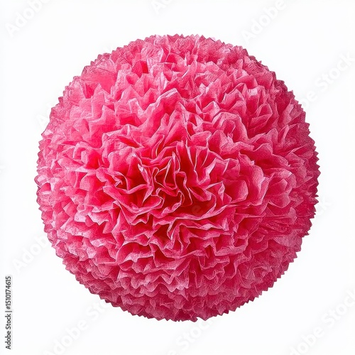 Vibrant Pink Spherical Flower Close Up