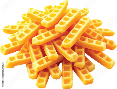 Delicious Waffle Cut Fries – Crunchy, Golden, and Ready to Serve