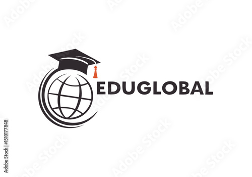 Eduglobal logo design global education graduation