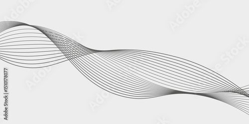 Abstract vector background with black wavy lines. EPS10