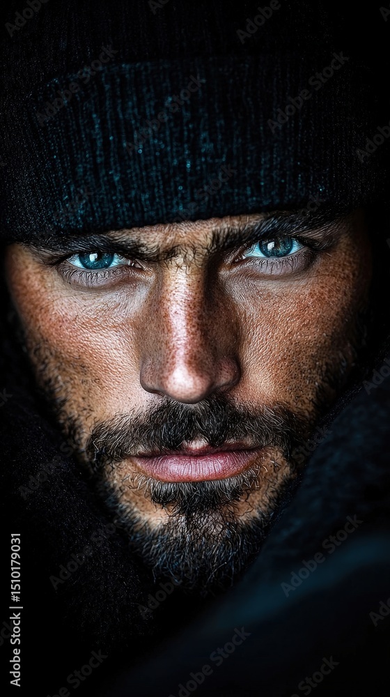 A man with a beard and a black hat A man with a beard and a black hat