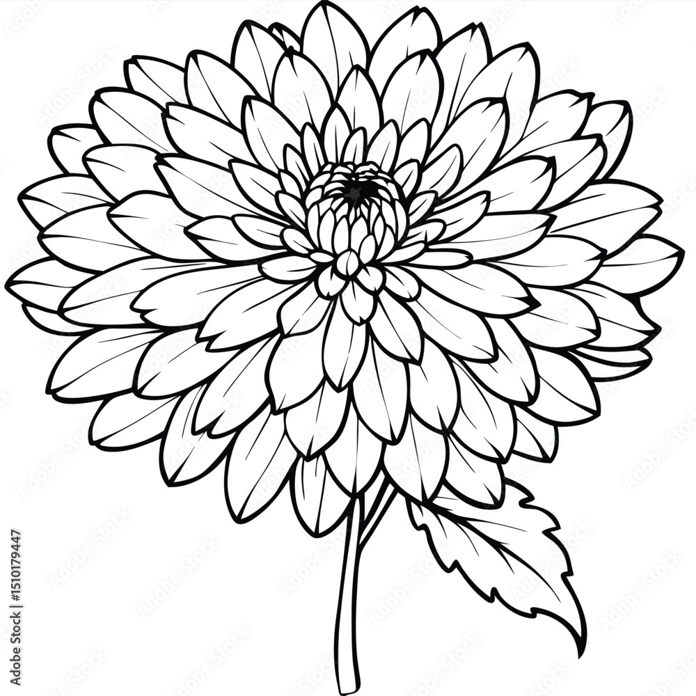 Fototapeta premium chrysanthemum flower vector 