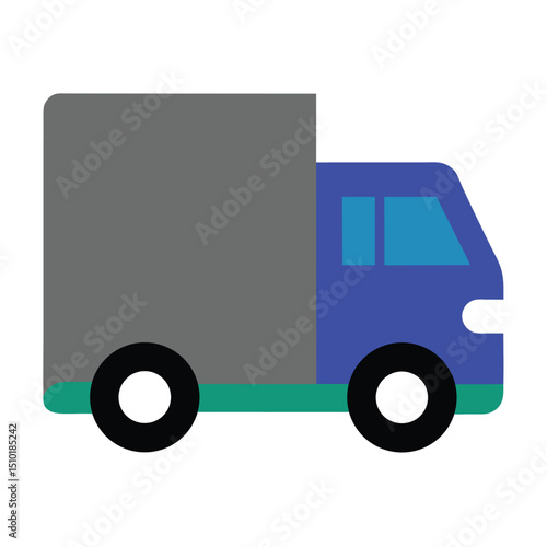 delivery truck icon isolated on white background