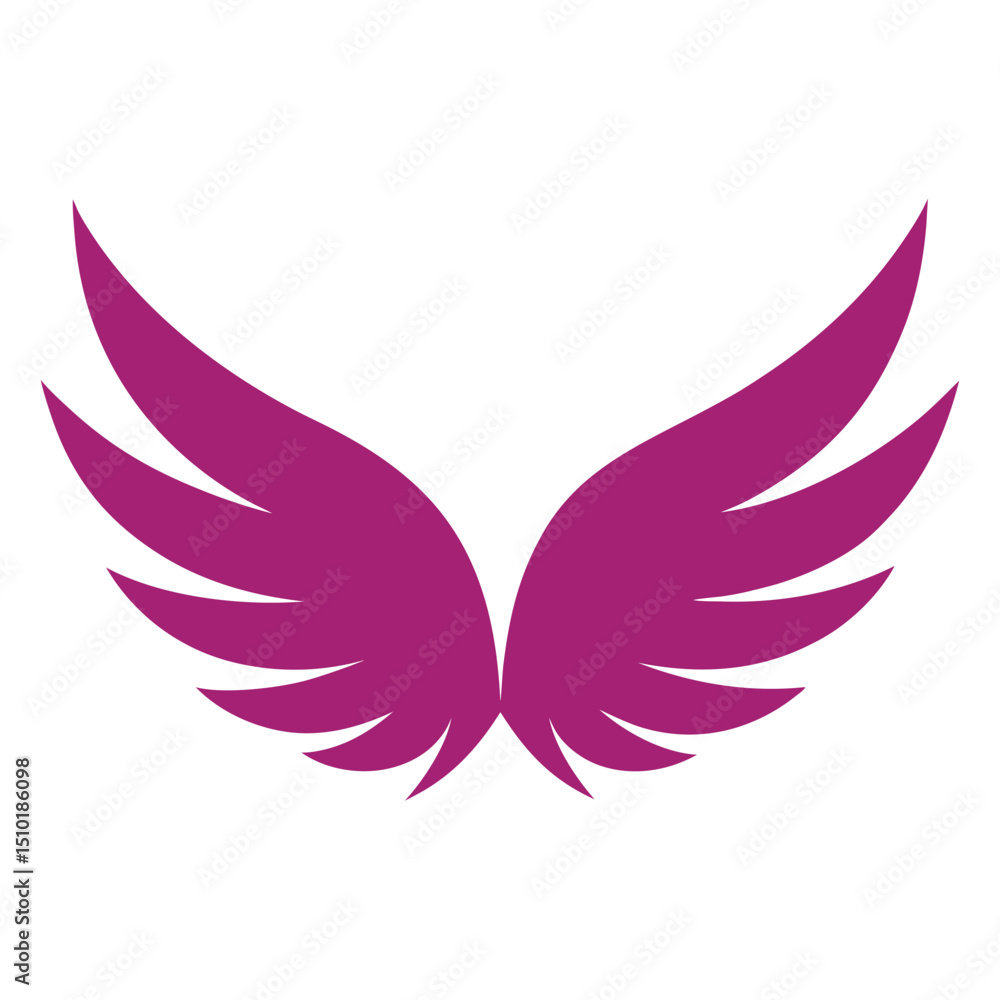 Fototapeta premium angel wings vector icon isolated on white background
