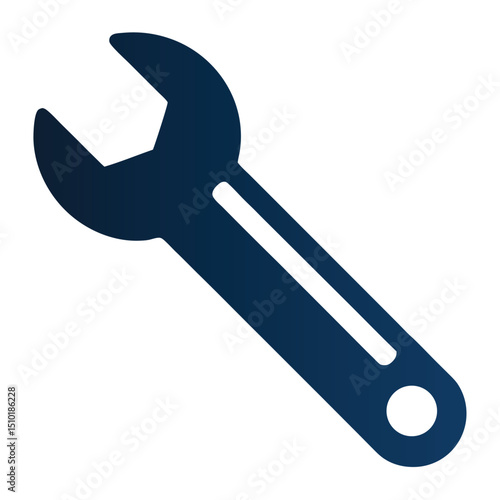 adjustment wrench icon on white background
