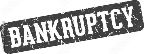 bankruptcy rectangular sign. bankruptcy stamp