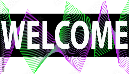 Welcome Word Wall Art – Colorful Typography Print for Home & Office