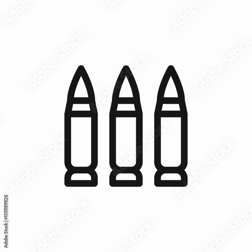 bullets ammo icon sign vector