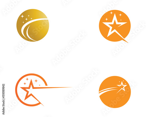 Star logo vector and template icon