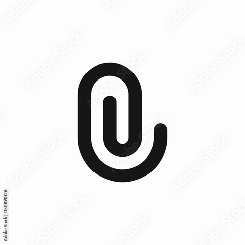 paperclip attachment icon sign vector