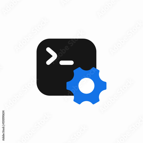 run terminal settings icon sign vector