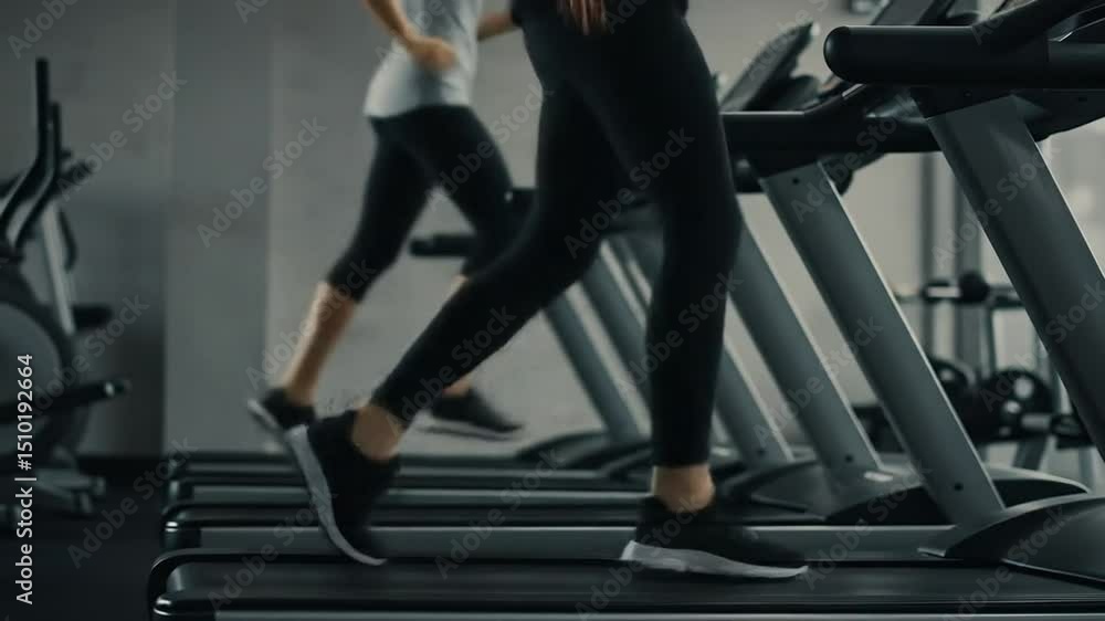 People Exercising on Treadmills at the Gym People Exercising on Treadmills at the Gym