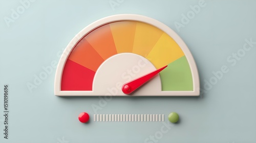 Credit Score Meter Pointing to Green Zone, Excellent Credit Rating, Financial Health Indicator, Personal Finance Success, Creditworthiness, Loan Approval Readiness, Fiscal Responsibility