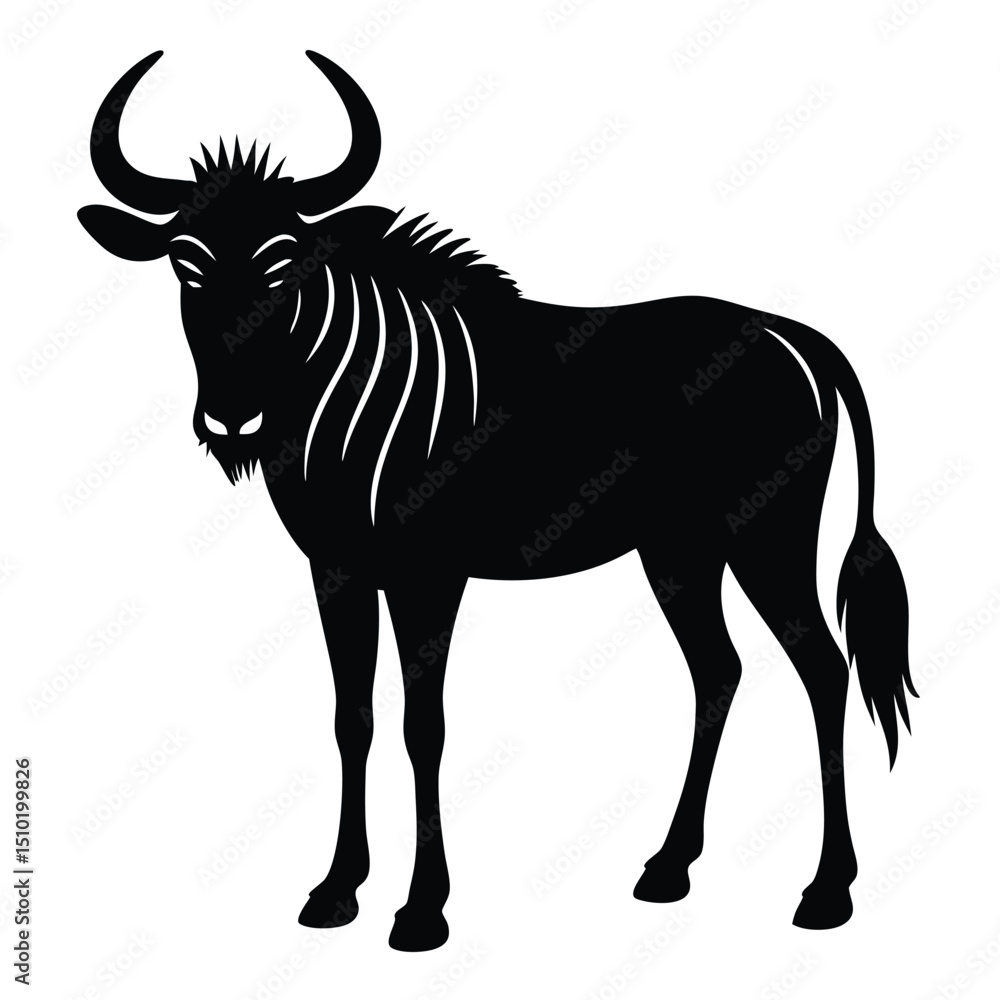 Obraz premium wildebeest vector