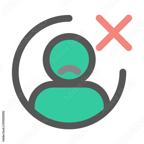 Blacklist person icon