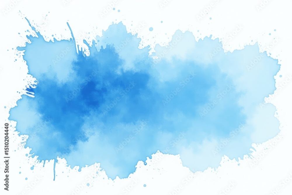 Obraz premium Vibrant Blue Watercolor Splash Abstract Art Texture