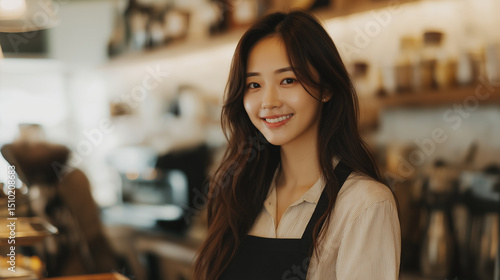 Baristas focused on preparing coffee orders behind the counter in a modern café, creating beverages in a fast-paced and professional environment.