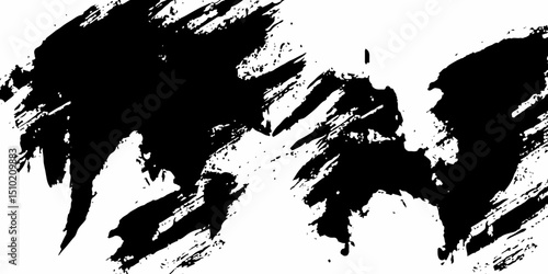 grunge brush strokes texture scratches for wallpaper Vector black texture background