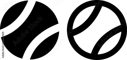 Tennis ball icon. Sports equipment. . Fitness symbol. Competition man plays