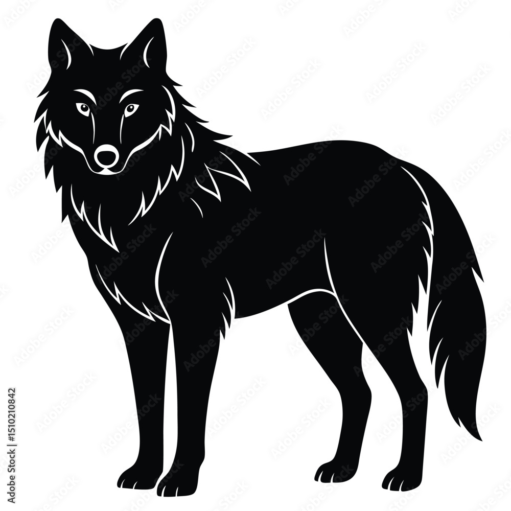 Fototapeta premium wolf vector sihouette