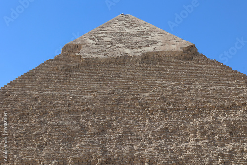 Wallpaper Mural The top of the largest pyramid in Egypt with stone blocks and a fallen upper part of the facade Torontodigital.ca