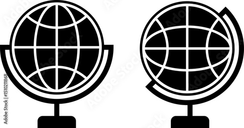global icon. Global Communication. international connectivity global awareness. Earth wide globe sign. Planet symbol flatten