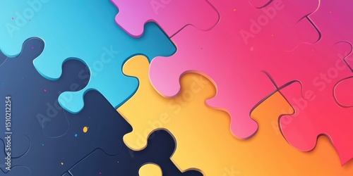Puzzle of Collaboration: Interlocking pieces of a puzzle represent the seamless synergy and problem-solving inherent in teamwork, highlighting the collective efforts to bring everything together.