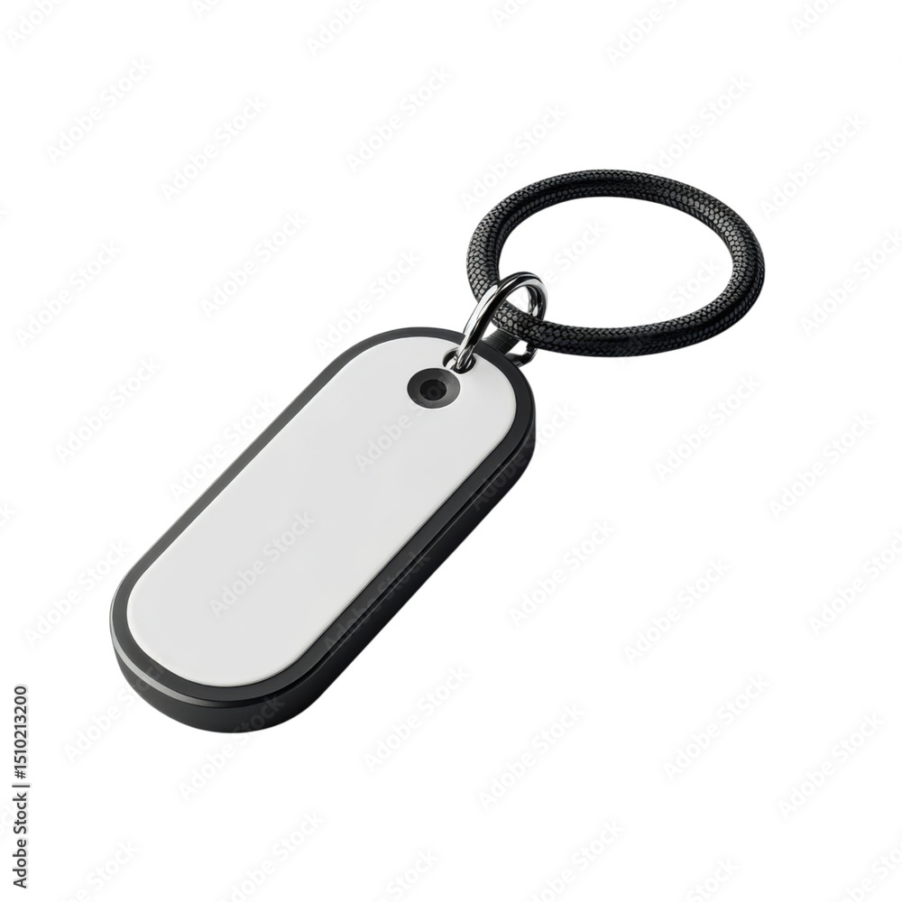 Fototapeta premium Modern Minimalist Keychain Device - Sleek Design isolated on white background