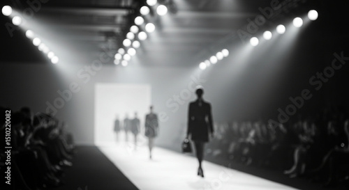 Fashion Show Runway Models, Lights, and the Glamour of the Catwalk