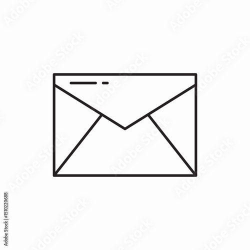 Mail envelope send icon vector sign
