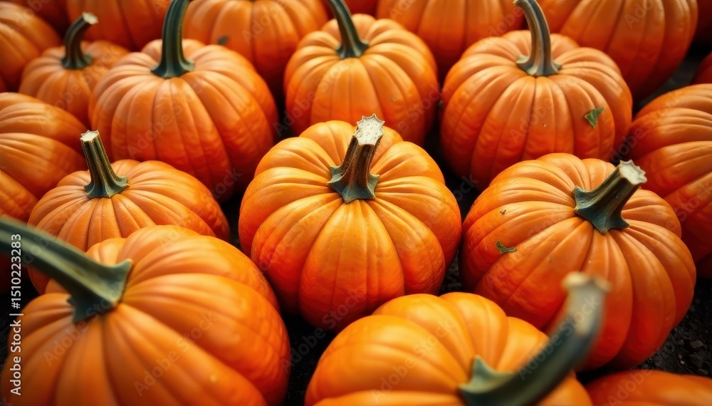 Group of large pumpkins in a circular formation, harvest, autumn, fall decorations Group of large pumpkins in a circular formation, harvest, autumn, fall decorations