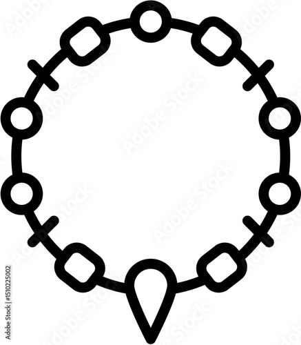 Animal, Dinosaur, Stone, Prehistoric, Skull, Needle, hunt, Cave, weapon and Fire line icon. Vector illustration. Editable stroke. stock illustration