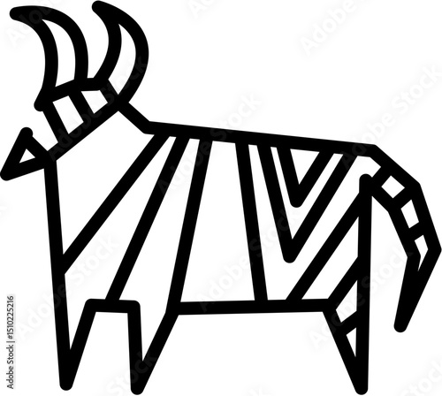 Animal, Dinosaur, Stone, Prehistoric, Skull, Needle, hunt, Cave, weapon and Fire line icon. Vector illustration. Editable stroke. stock illustration