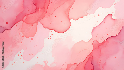 Pink watercolor heart splash on a textured grunge paper background