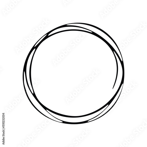 Fluid Scribble Circle Frame