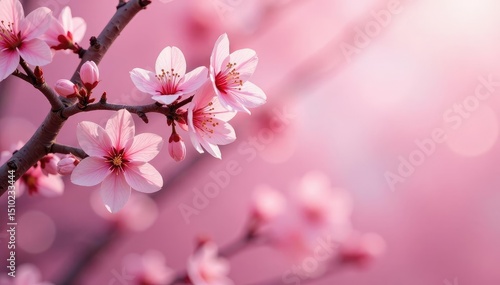 Delicate pink sakura blossoms in full bloom, forming a repeating pattern , sakura pattern, japanese flower, cherry blossom