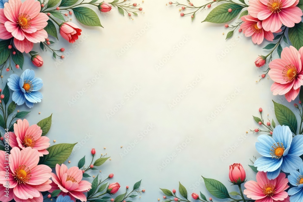Fototapeta premium Intricate floral design, pastel hues, subtle texture, elegant, repeat, soft