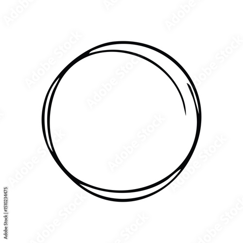 Overlapping Scribble Circle Frame