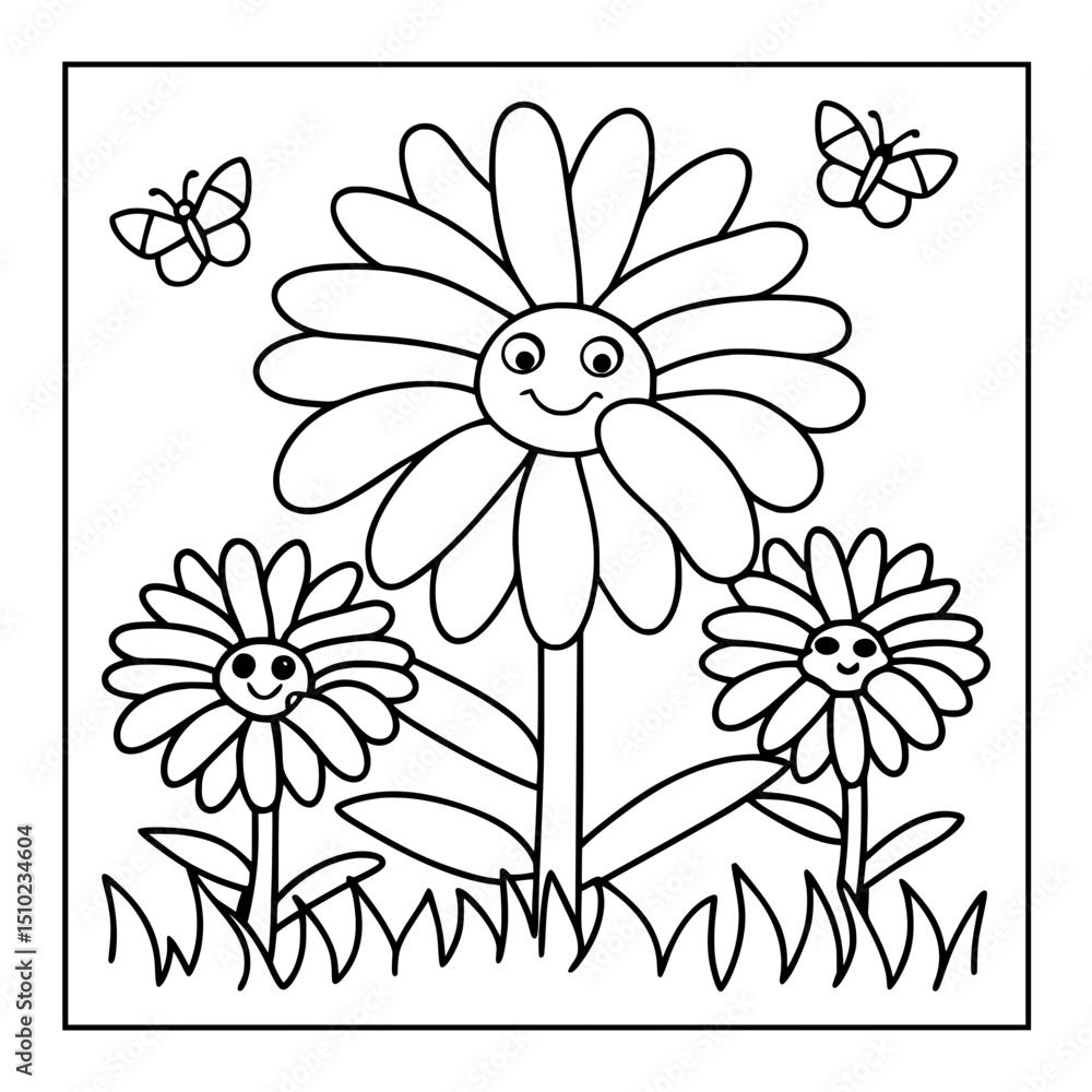 Obraz premium vector illustration of coloring pages