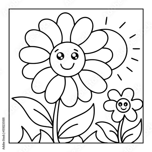 vector illustration of coloring pages