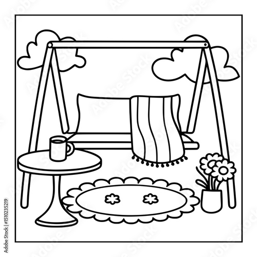 vector illustration of coloring pages