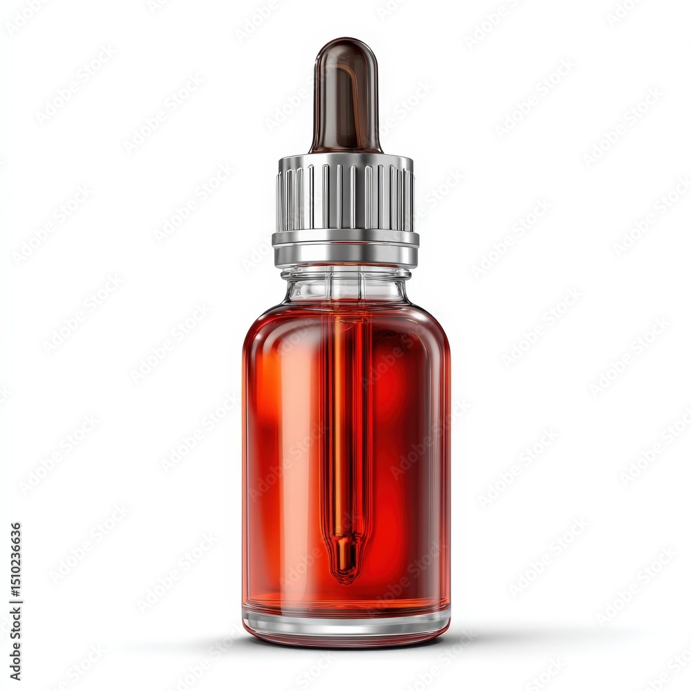 Amber Glass Dropper Bottle with Essential Oil or Serum Product Mockup for Skincare or Medical Use Amber Glass Dropper Bottle with Essential Oil or Serum Product Mockup for Skincare or Medical Use