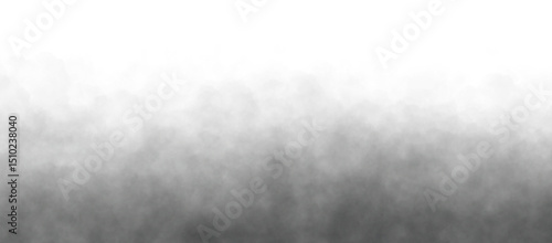 Abstract black smoke effect isolated on transparent white background. Smoke texture rising up. Overlapping mist or vapor. Black smoke. Decorative design element png.